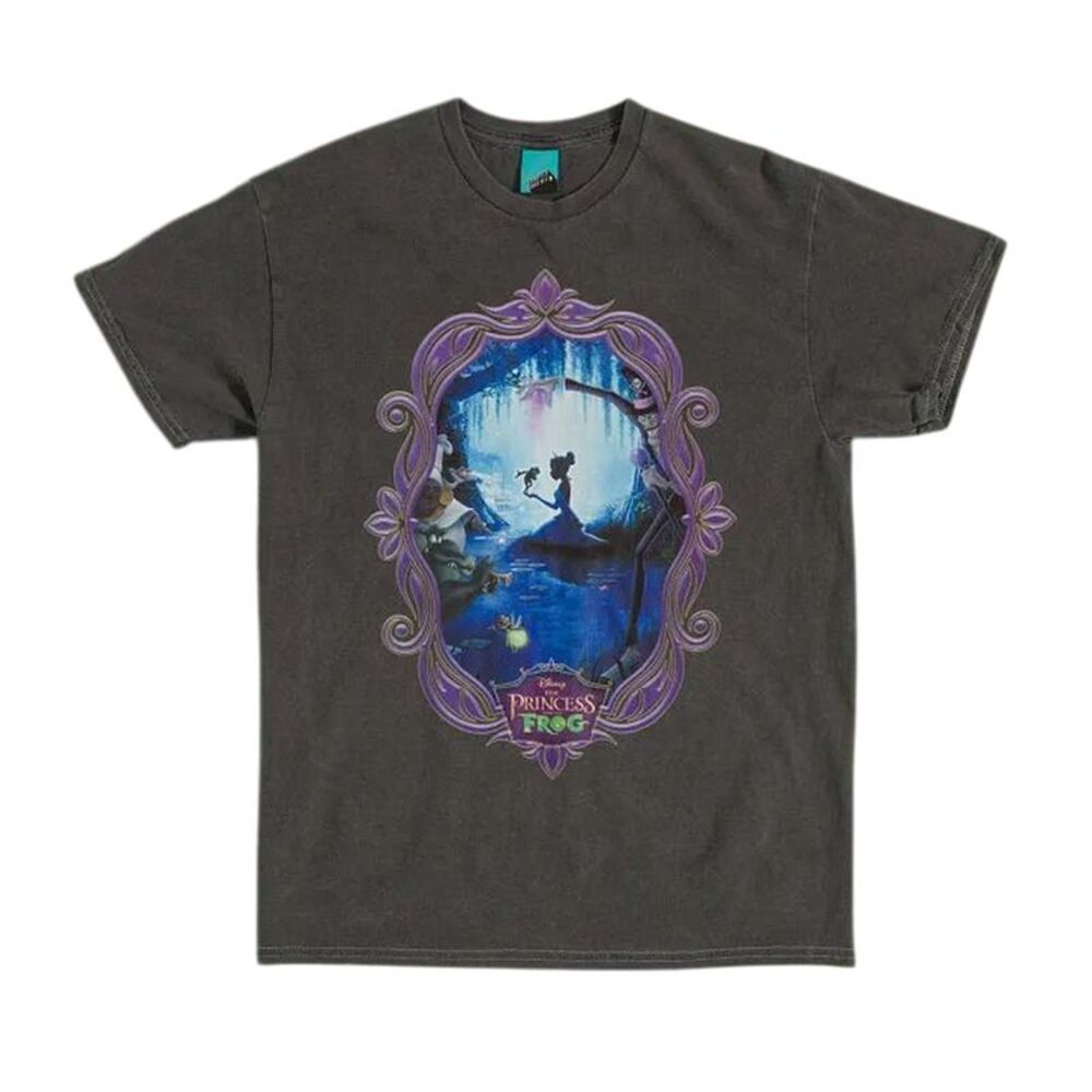 The Princess and the Frog Unisex Adult Vintage Wash T-Shirt / Charcoal